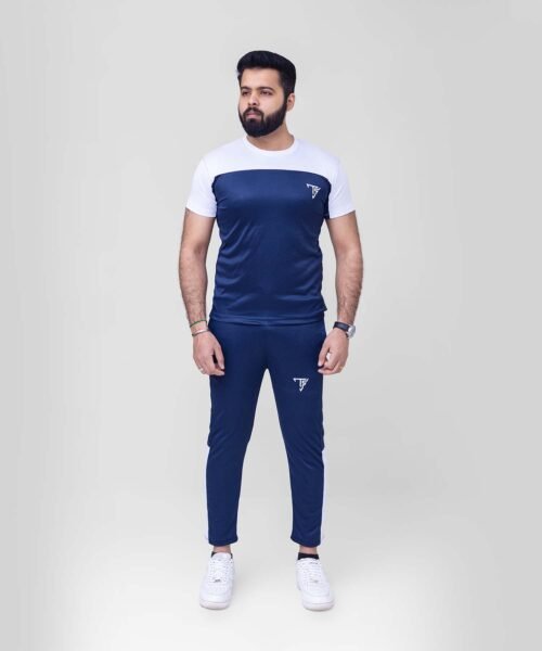 Navy Blue & White Men’s Tracksuit