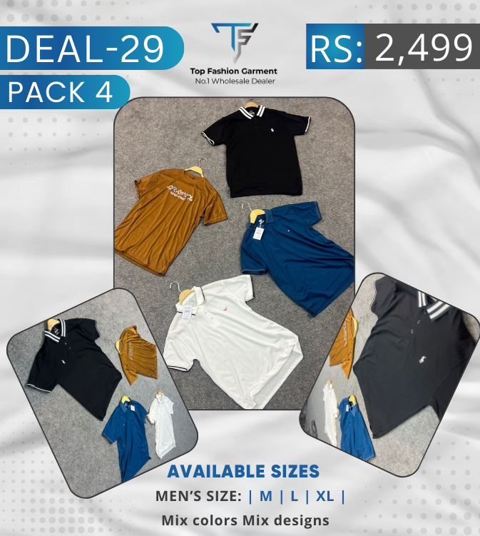 Polo Shirt Deal – Pack of 4 | Stylish & Comfortable Daily Wear