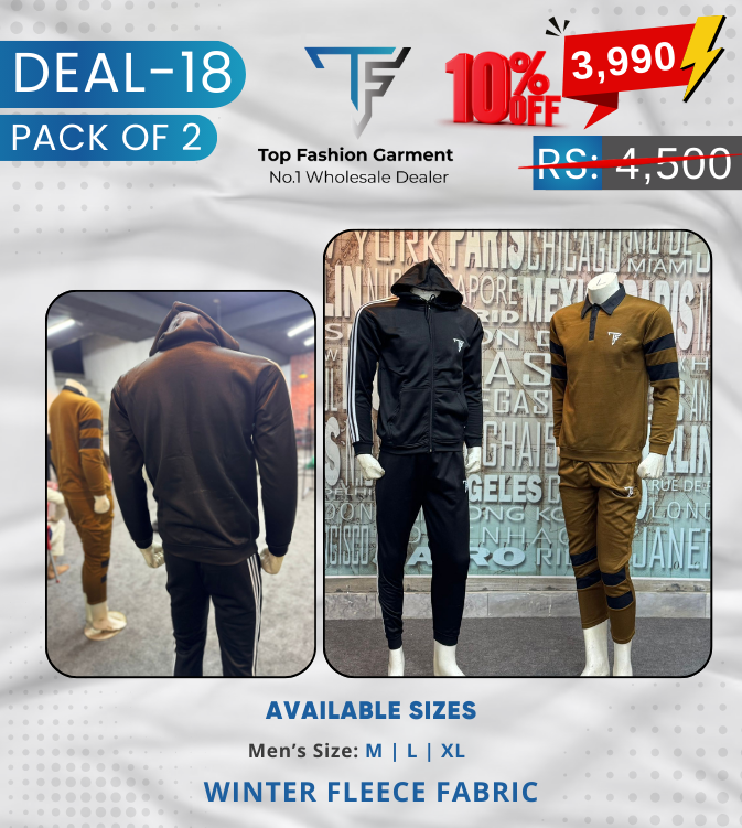 DEAL-18 — Premium Winter Fleece Tracksuit (Pack of 2)