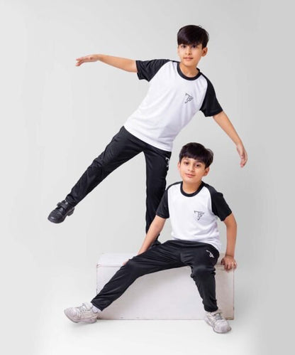 Stylish Black & White Kids’ Tracksuit