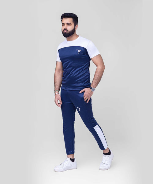Navy Blue & White Men’s Tracksuit