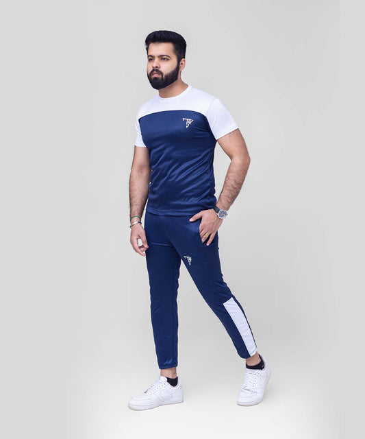 Navy Blue & White Men’s Tracksuit
