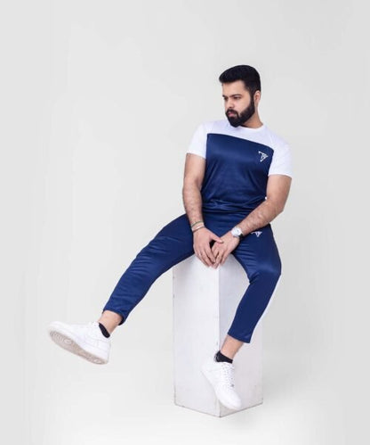 Navy Blue & White Men’s Tracksuit