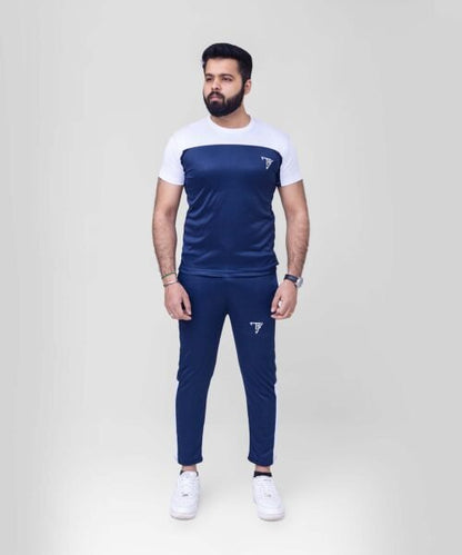 Navy Blue & White Men’s Tracksuit