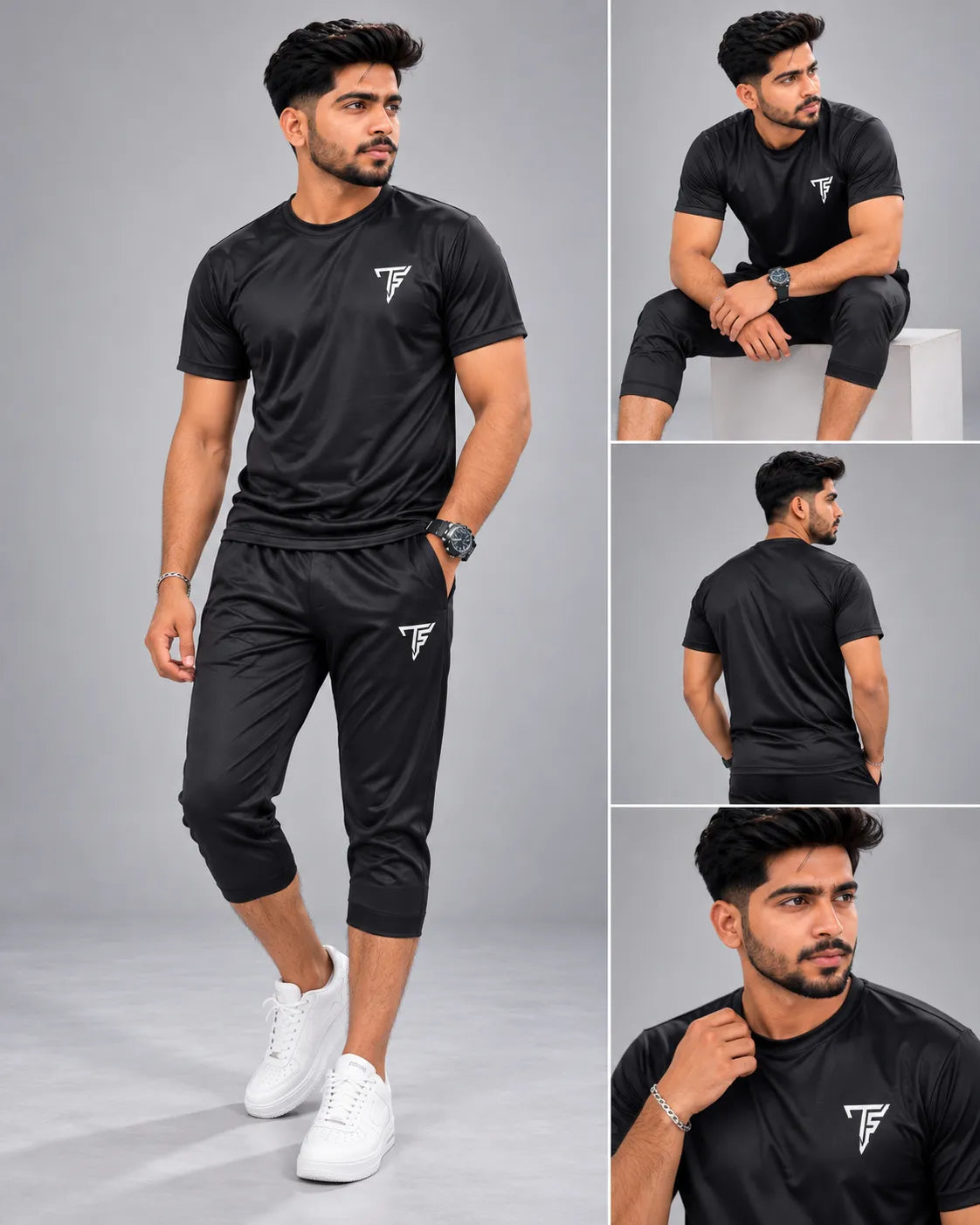 Deal 30 – 3 Piece Men’s Dri-Fit Track Suit Set + FREE T-Shirt | Premium Sportswear