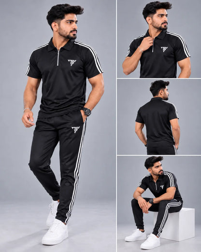 Deal-31 Pack of 2 Men’s Dri-Fit Track Suit Set – Premium Summer Sportswear