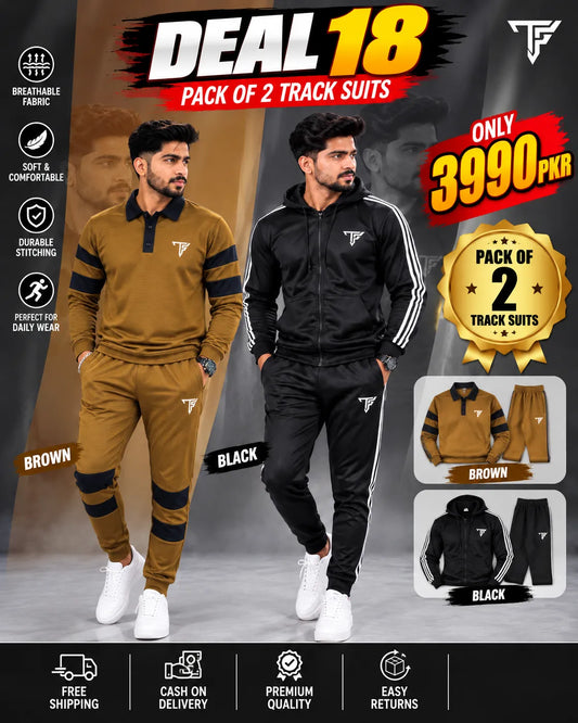 DEAL-18 — Premium Winter Fleece Tracksuit (Pack of 2)