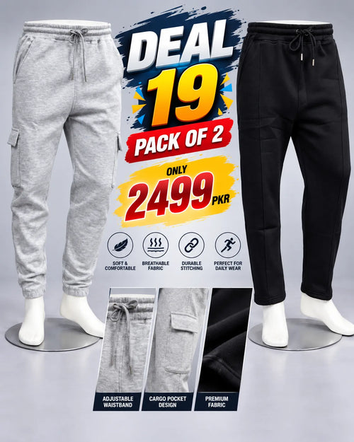 DEAL-19 — Premium Winter Fleece Trousers (Pack of 2)