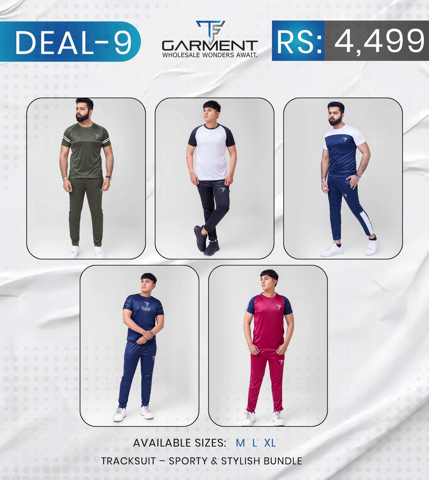 Deal 9 – Tracksuit – Sporty & Stylish bundle (Pack of 5)