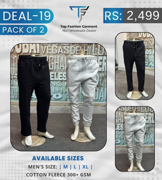 DEAL-19 — Premium Winter Fleece Trousers (Pack of 2)